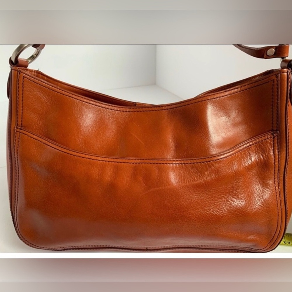 Hype Cognac Leather Shoulder Baguette - Picture 2 of 10